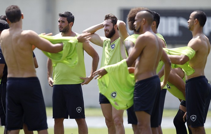 Navarro e Diego Jardel Botafogo (Foto: Vitor Silva / SSPress)