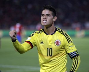 James Rodríguez Colômbia x Chile (Foto: AP)