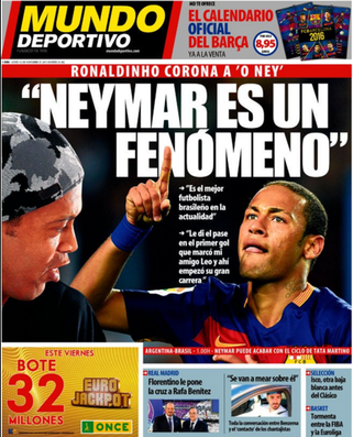 Mundo Deportivo Neymar Ronaldinho (Foto: Reprodução / Mundo Deportivo)