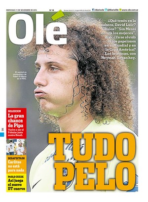 Capa Olé David Luiz (Foto: Reprodução)