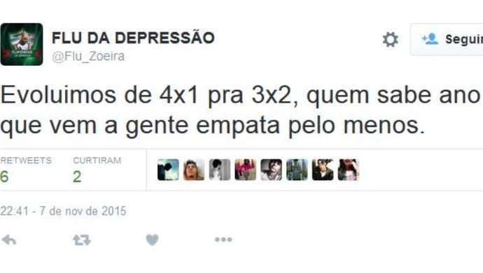 Chape x Flu zoação (Foto: Reprodução/Twitter)