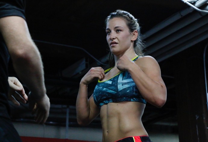 Miesha Tate treino aberto UFC Chicago (Foto: Evelyn Rodrigues)