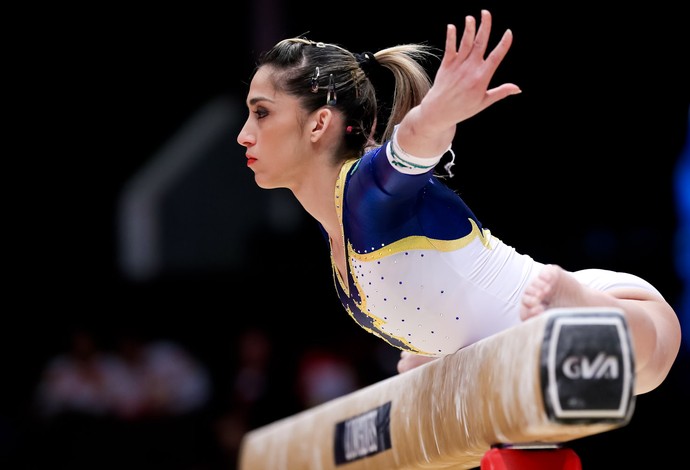 Daniele Hypolito, ginástica, no Mundial de Glasgow (Foto: Ricardo Bufolin/CBG)