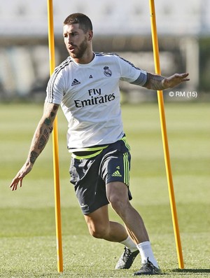 Sergio Ramos treino Real Madrid (Foto: Reprodução / Facebook)