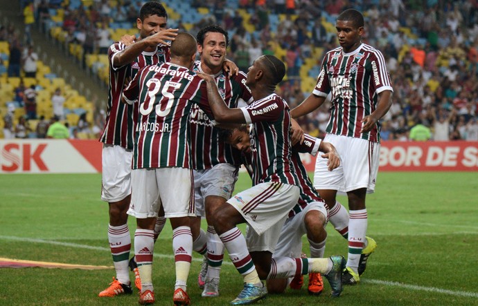 comemoração fred marcos junior fluminense x são paulo (Foto: André Durão)