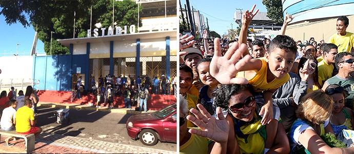 Montagem Treino Brasil Fortaleza- 2015-2014 (Foto: Editoria de Arte)