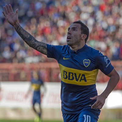 Tevez, Argentinos Juniors x Boca Juniors (Foto: Agência AFP)