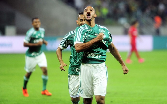 Palmeiras, gol, Vitor Hugo, Copa do Brasil (Foto: Marcos Ribolli)