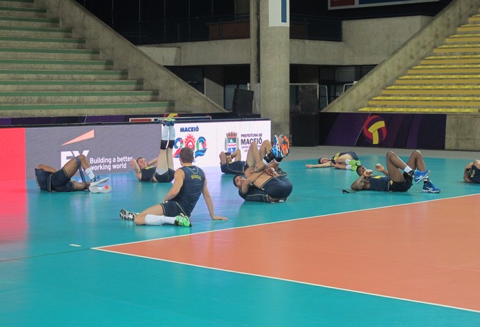 Brasil treino sul-americano vôlei maceió (Foto: Marcello Pires)