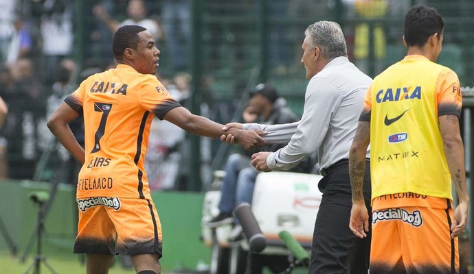 Elias e Tite (Foto: Daniel Augusto Jr / Agência Corinthians)