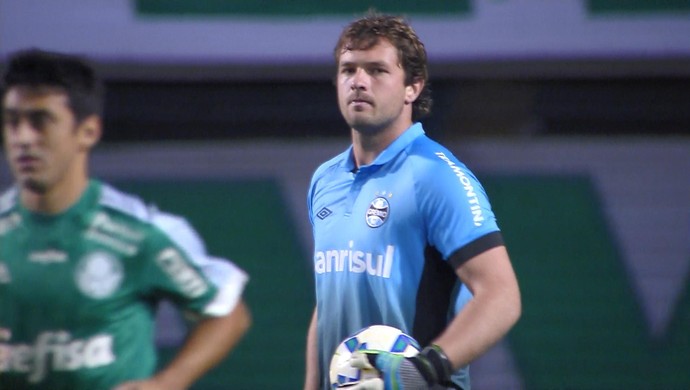 tiago grêmio gol palmeiras campeonato brasileiro brasileirão (Foto: Reprodução/Sportv)