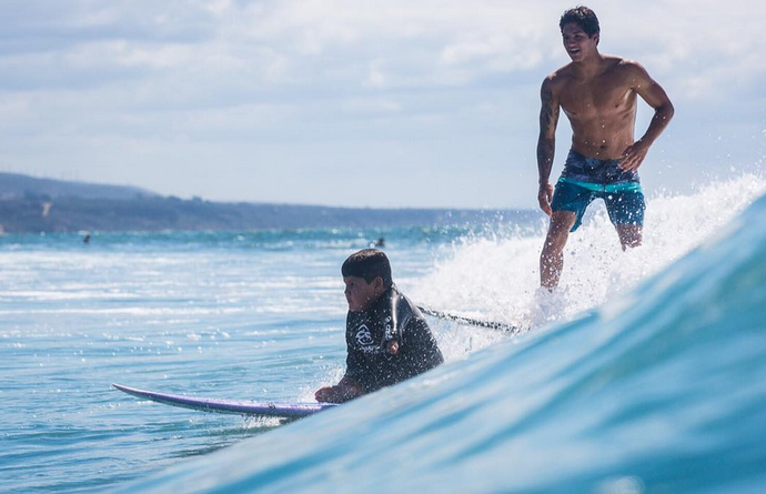 Gabriel Medina surfe David Teixeira necessidades especiais (Foto: Reprodução / Instagram)