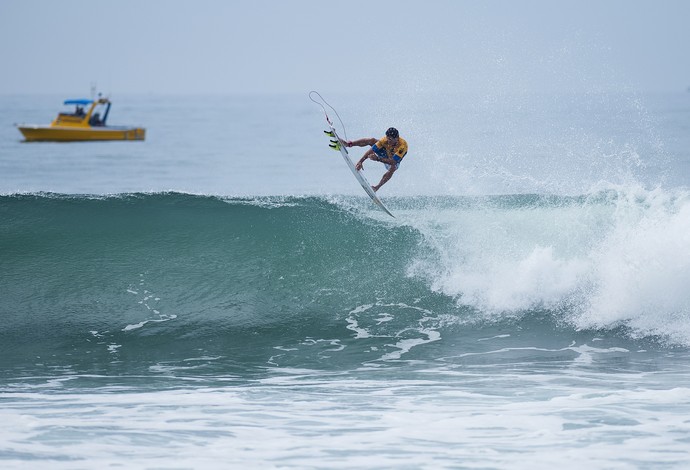 Líder do ranking mundial, Mineirinho disse que a meta era chegar nas quartas de final em Trestles (Foto: Kirstin Scholtz / WSL)