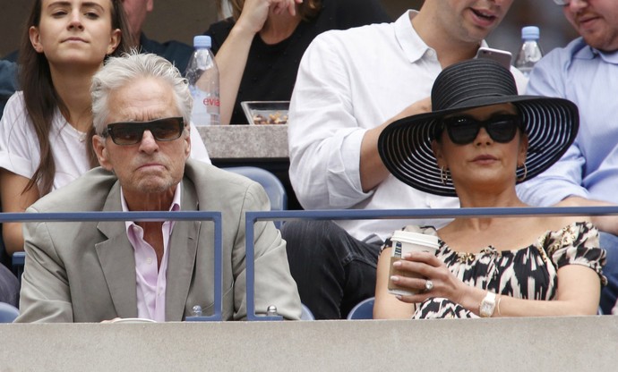 Michael Douglas e Catherine Zeta Jones no US Open (Foto: Reuters)