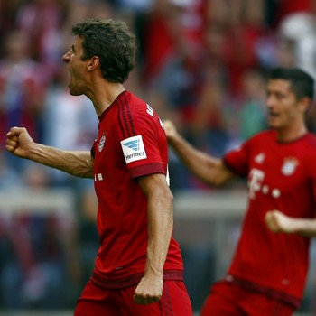 Thomas Muller - Augsburg x Bayern de Munique (Foto: Reuters)