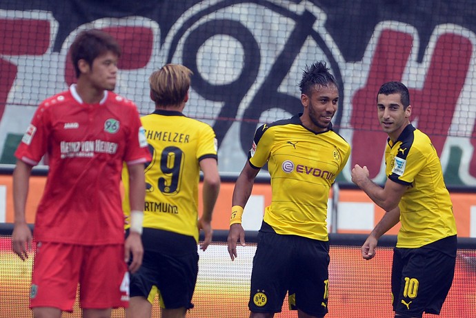 Aubameyang - Hannover 96 x Borussia Dortmund (Foto: AP)