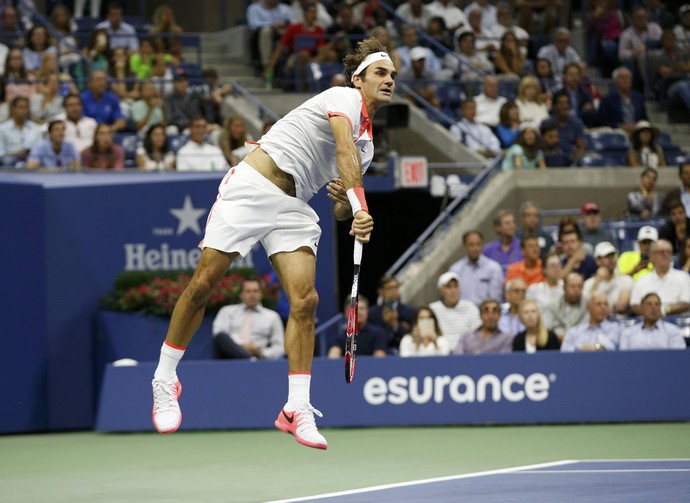 Roger Federer semifinal US Open de tênis 2015 (Foto: Reuters)