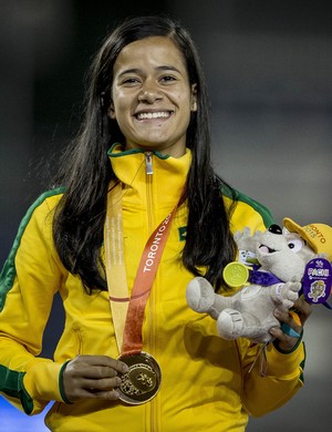 Verônica quer colecionar medalhas de ouro e mascotes (Foto: Marcio Rodrigues/MPIX/CPB)