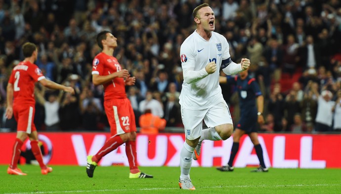 Wayne Rooney, Inglaterra x Suíça Eliminatórias Euro Gol 50 (Foto: Getty Images)