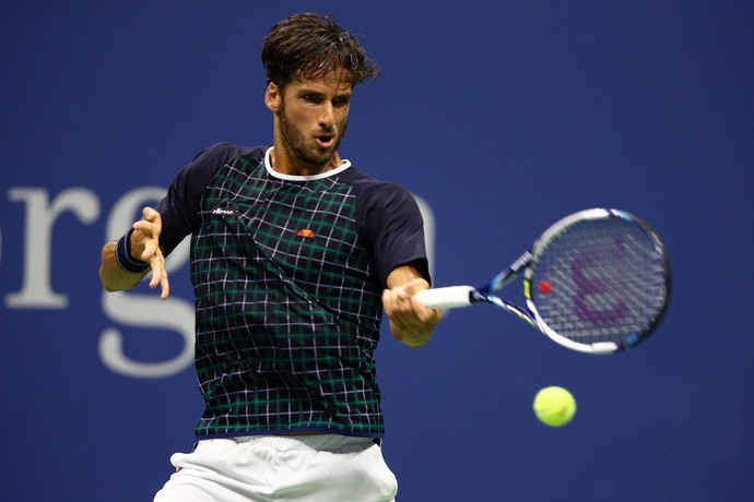 Feliciano López durante o confronto com Djokovic no US Open (Foto: Getty Images)