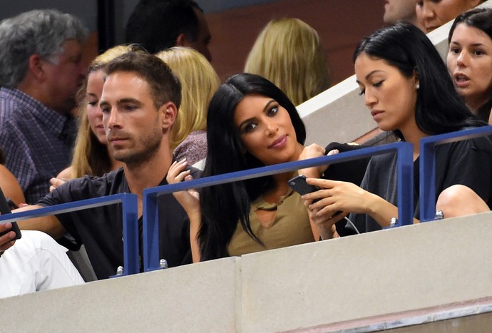 Kim Kardashian no jogo entre Serena e Venus Williams (Foto: Reuters)