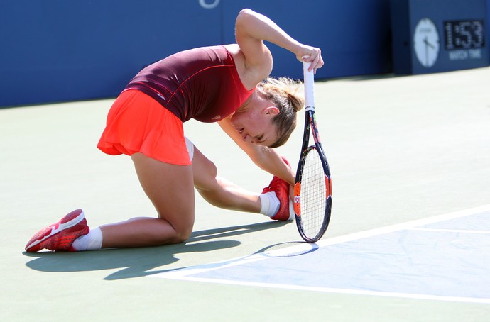 Simona Halep x Sabine Lisicki no US Open (Foto: Reuters)