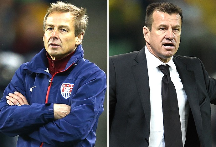 Montagem Jurgen Klinsmann x Dunga (Foto: Editoria de Arte)