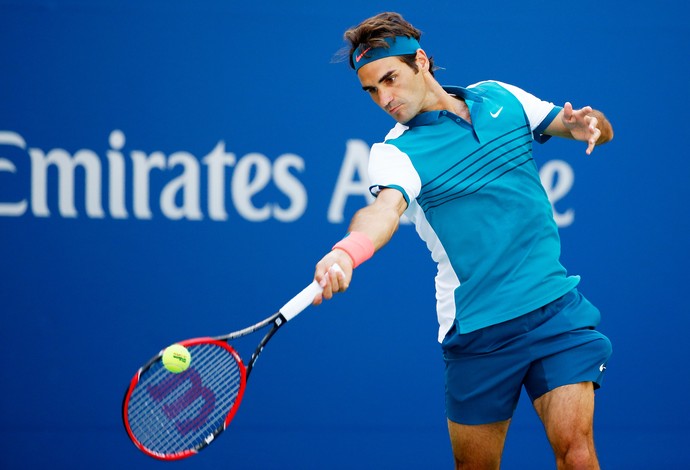 Roger Federer no US Open (Foto: Al Bello/Getty Images Sport)