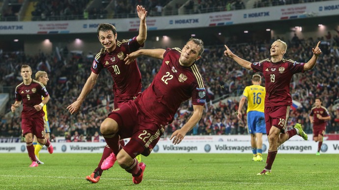 Dzyuba gol Rússia Suécia (Foto: AP)