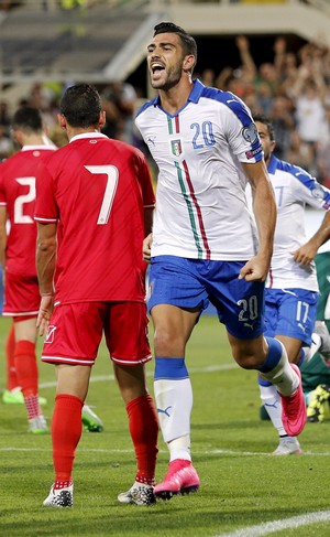 Pellè comemora gol da Itália contra Malta (Foto: REUTERS/Giampiero Sposito)