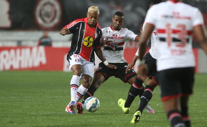 Joinville x São Paulo Marcelinho Paraíba Thiago Mendes (Foto: Rubens Chiri/saopaulofc.net)