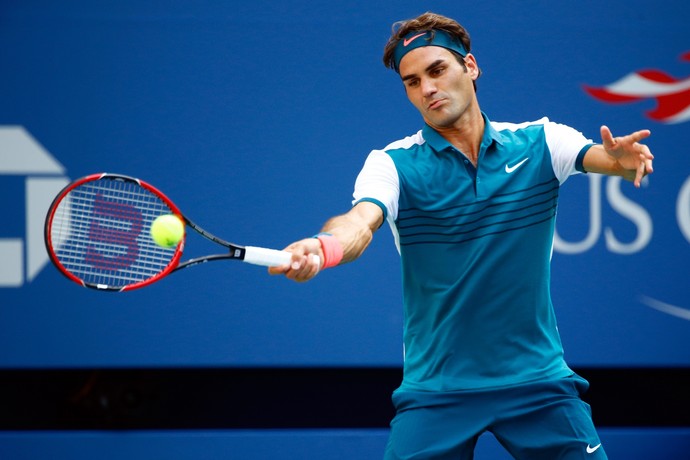 Roger Federer x Leonardo Mayer US Open primeira rodada (Foto: Al Bello / Getty Images)