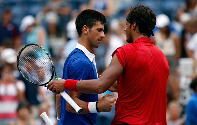 Novak Djokovic vence João Souza, o Feijão, no US Open (Foto: Getty Images)