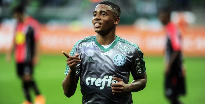 Gabriel Jesus Palmeiras x Joinville (Foto: Marcos Ribolli)