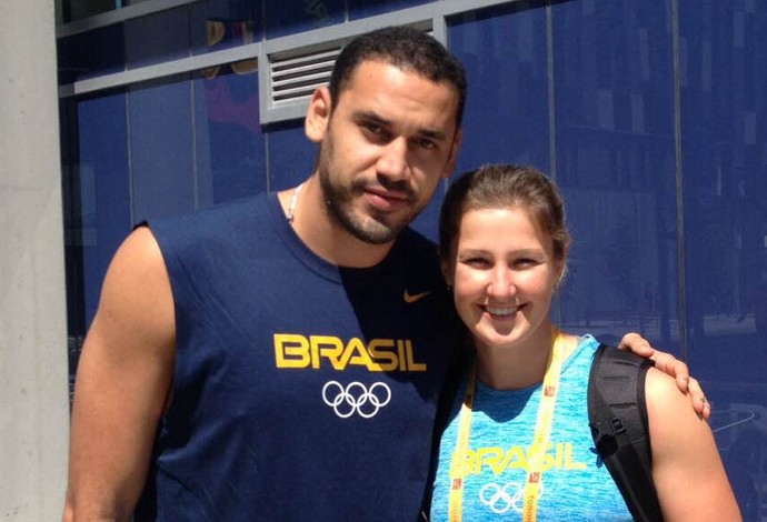 Mauricio Borges, da seleção de vôlei, foi outro tietado na Vila dos Atletas no Pan (Foto: Arquivo Pessoal)