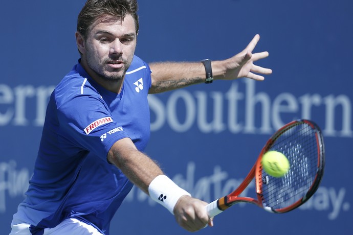 Stan Wawrinka x Novak Djokovic no Masters 1000 de Cincinnati (Foto: AP)