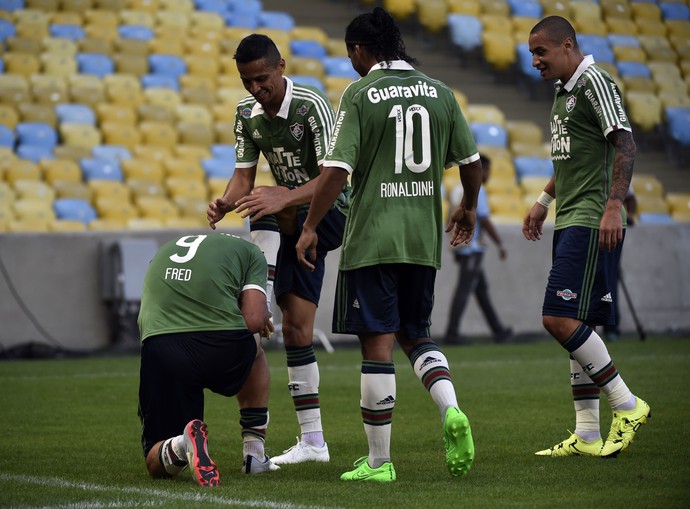 Fluminense Figueirense comemoração (Foto: André Durão / GloboEsporte.com)