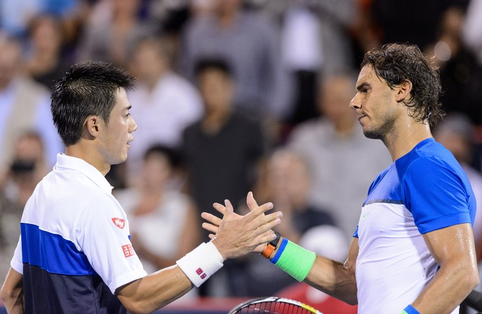 Kei Nishikori e Rafael Nadal  Masters 1000 Montreal (Foto: Getty)