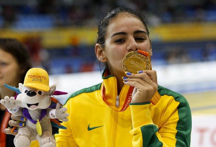 Camille Rodrigues natação ouro parapan toronto (Foto: Washington Alves/MPIX/CPB)