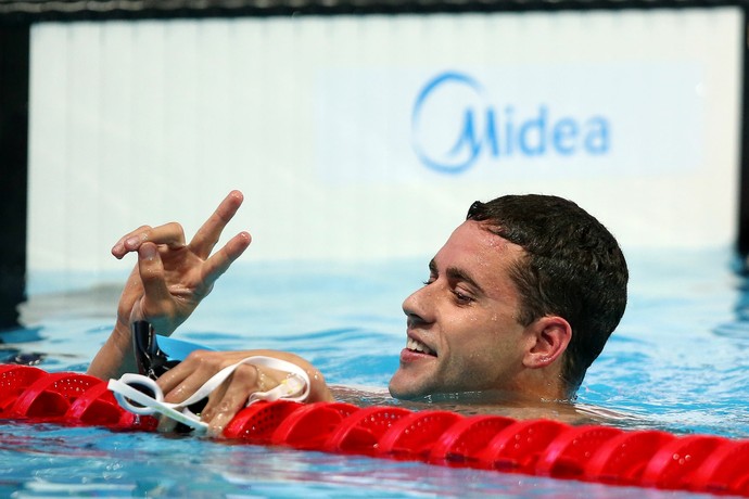 Thiago saiu satisfeito da semi em Kazan e acredita que brigará por medalha (Foto: Satiro Sodré / SSPress)