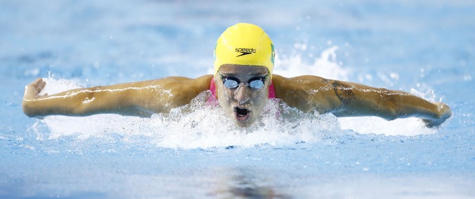 Joanna Maranhão, durante a preliminar dos 200m borboleta (Foto: Rob Schumacher-USA TODAY Sports)