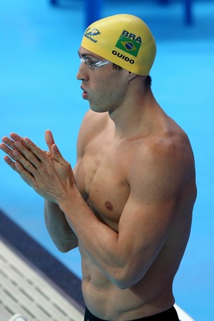 Guido fez o sexto melhor tempo das eliminatórias dos 100m costas no Mundial (Foto: Satiro Sodré / SSPress)