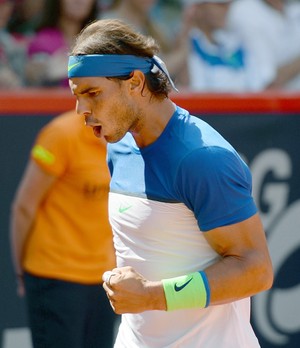 Rafael Nadal x Fabio Fognini na final do ATP de Hamburgo (Foto: AFP)