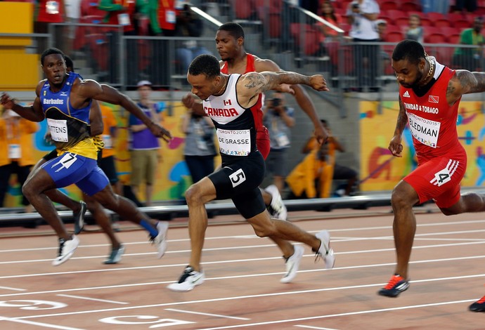 Andre De Grasse 100m rasos pan-americano 2015 (Foto: Ezra Shaw/Getty Images)