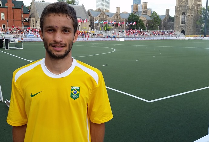 Lucas Paixão hóquei sobre a grama Pan de Toronto (Foto: GloboEsporte.com)