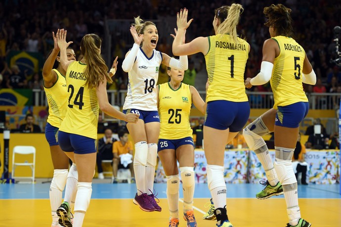 Brasil x Estados Unidos vôlei feminino pan-americano 2015 (Foto: Gaspar Nobrega/inovafoto)