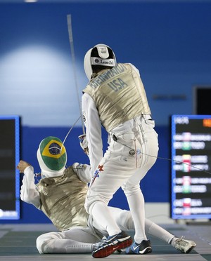 Ghislain Perrier, bronze, esgrima, Pan de Toronto (Foto: AP)