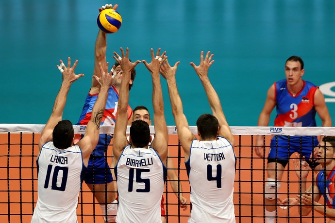 Atanasijevic - Sérvia x Itália - Liga Mundial de vôlei (Foto: Getty Images)