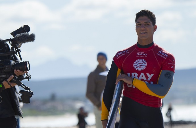 Gabriel Medina antes da 2ª fase da etapa de Jeffreys Bay  (Foto: WSL )