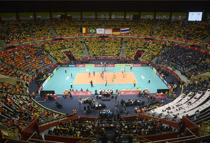 Ginásio do Ibirapuera no jogo Brasil x Tailândia pelo Grand Prix de vôlei  (Foto: Dovulgação/FIVB)